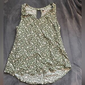 XS Green Floral Old Navy Tank